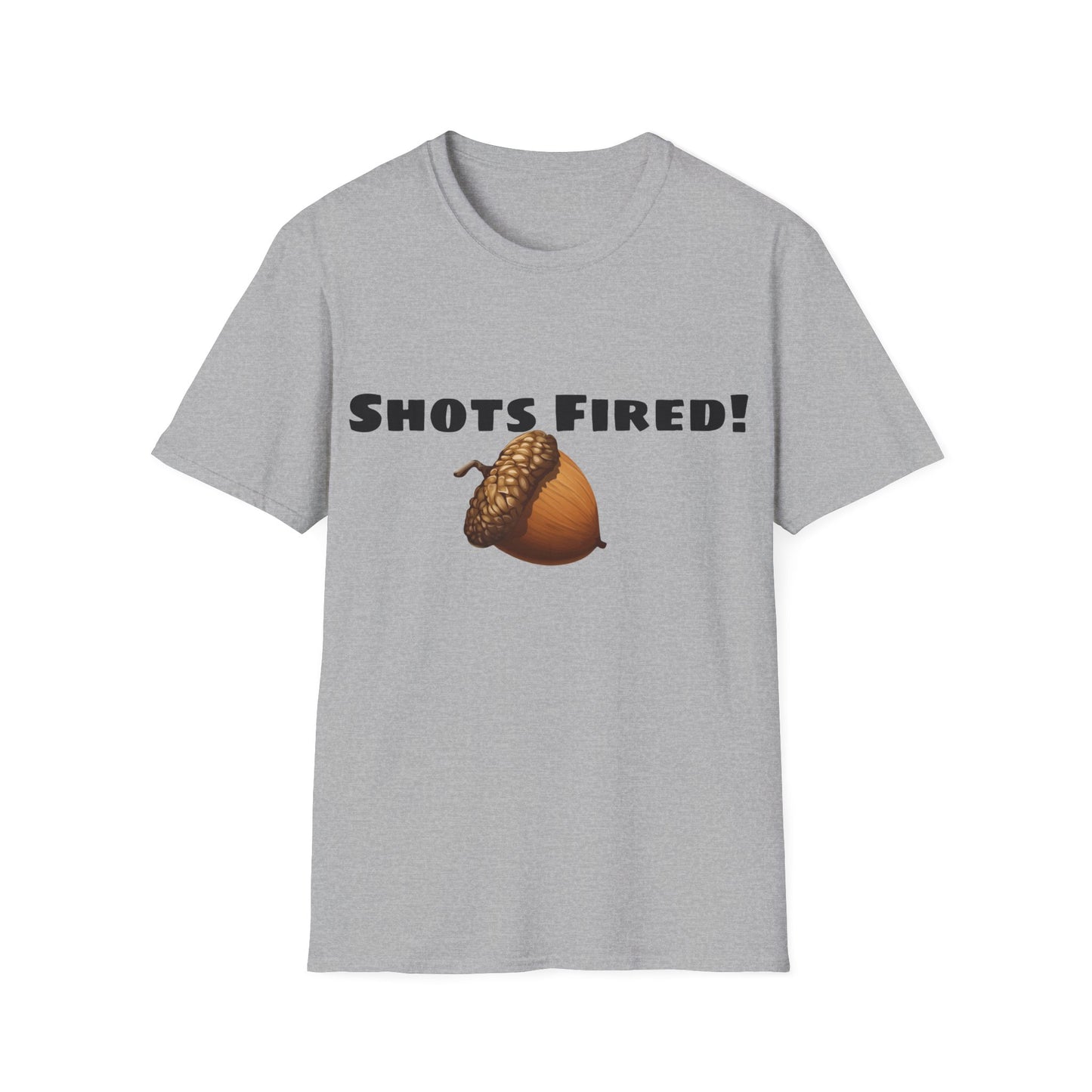 Shots Fired Acorn Minimalist Design Softstyle T-Shirt