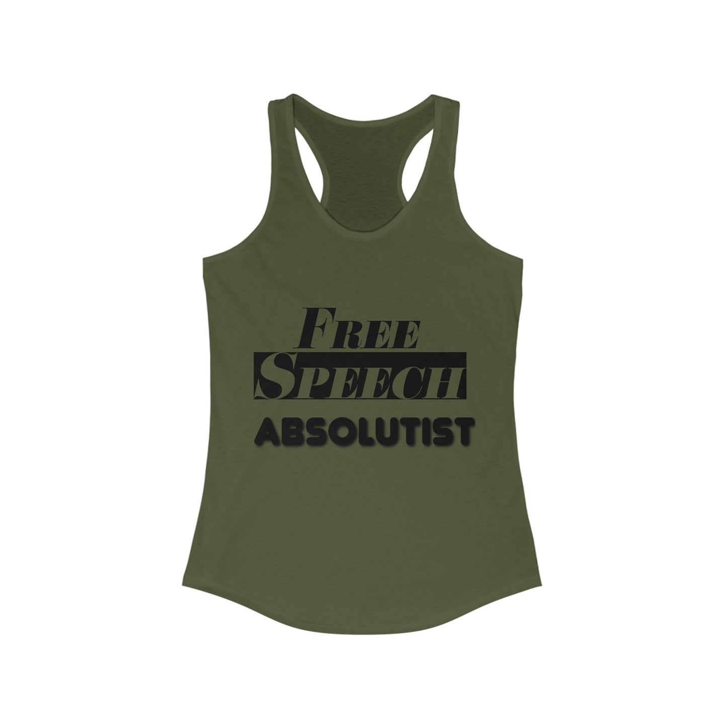 Free Speech Absolutist Women's Ideal Racerback Tank