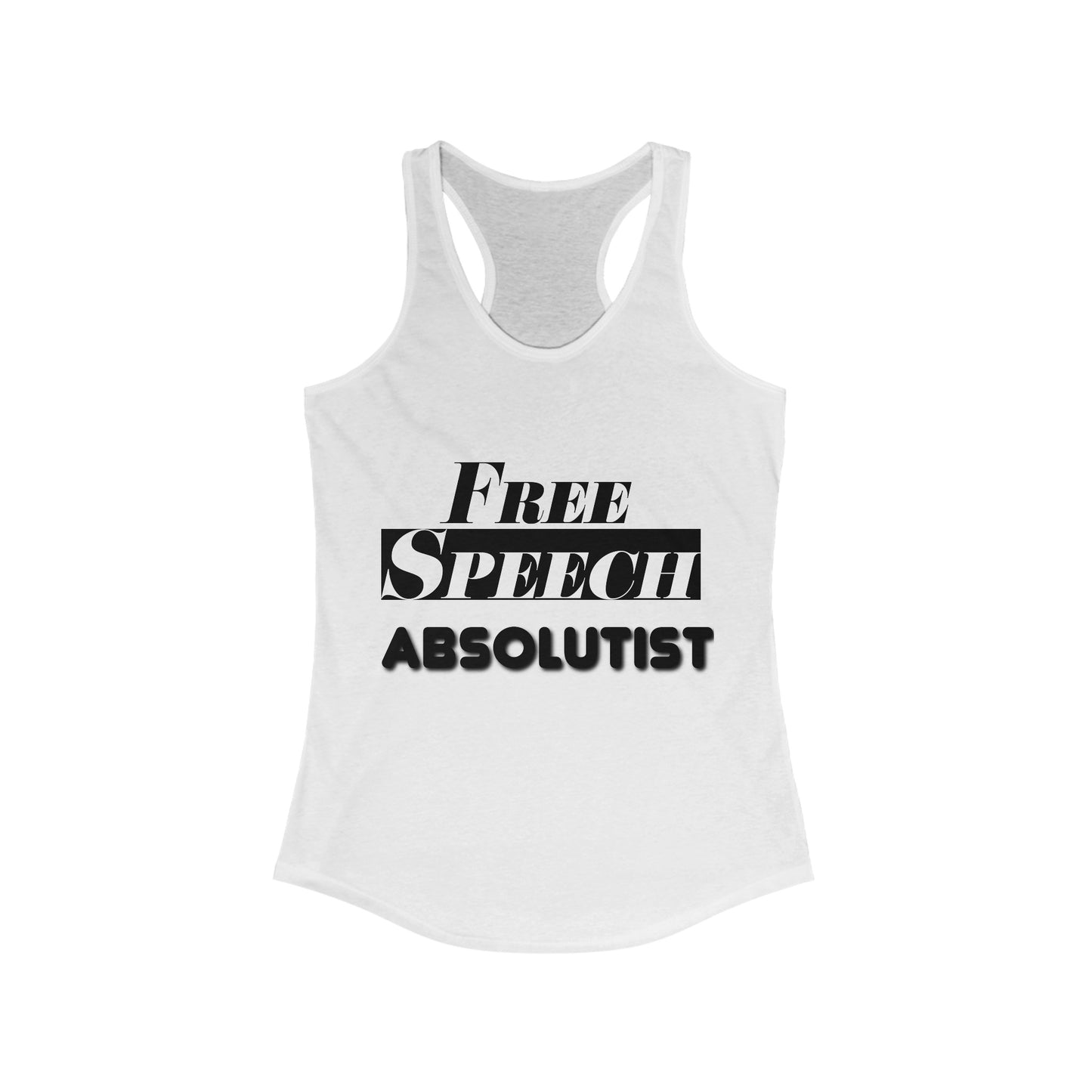 Free Speech Absolutist Women's Ideal Racerback Tank