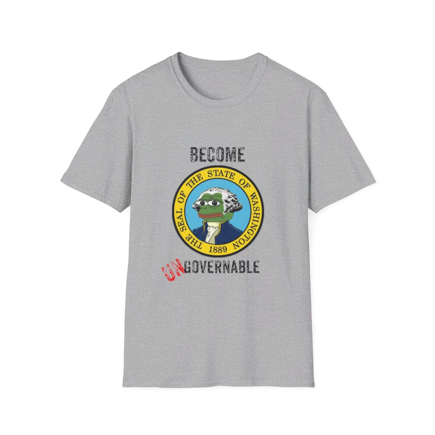 Become Ungovernable Washington Seal with Pepe Softstyle T-Shirt