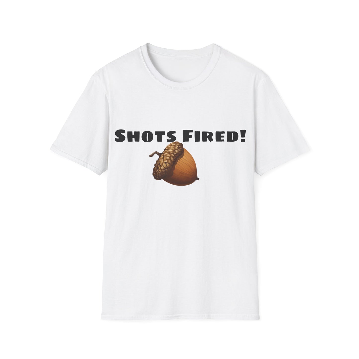 Shots Fired Acorn Minimalist Design Softstyle T-Shirt