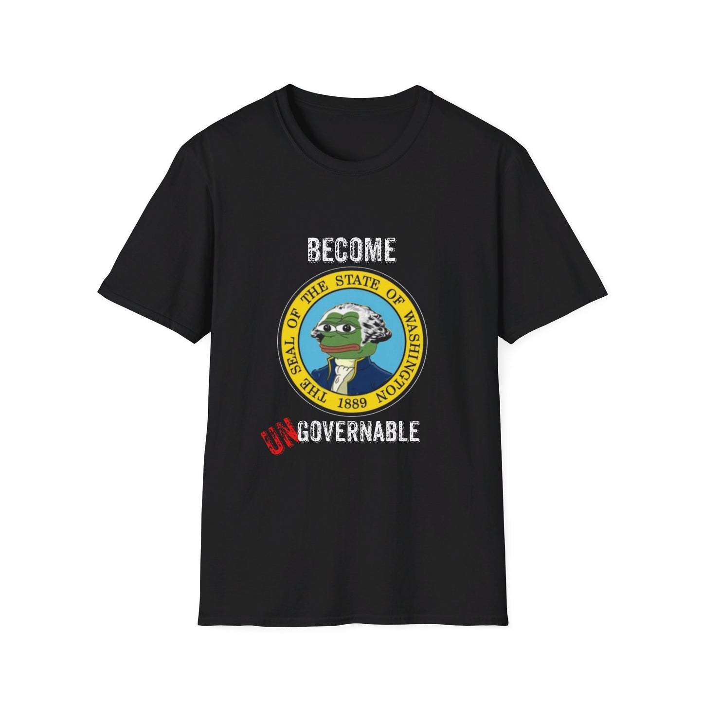 Become Ungovernable Washington Seal with Pepe Softstyle T-Shirt