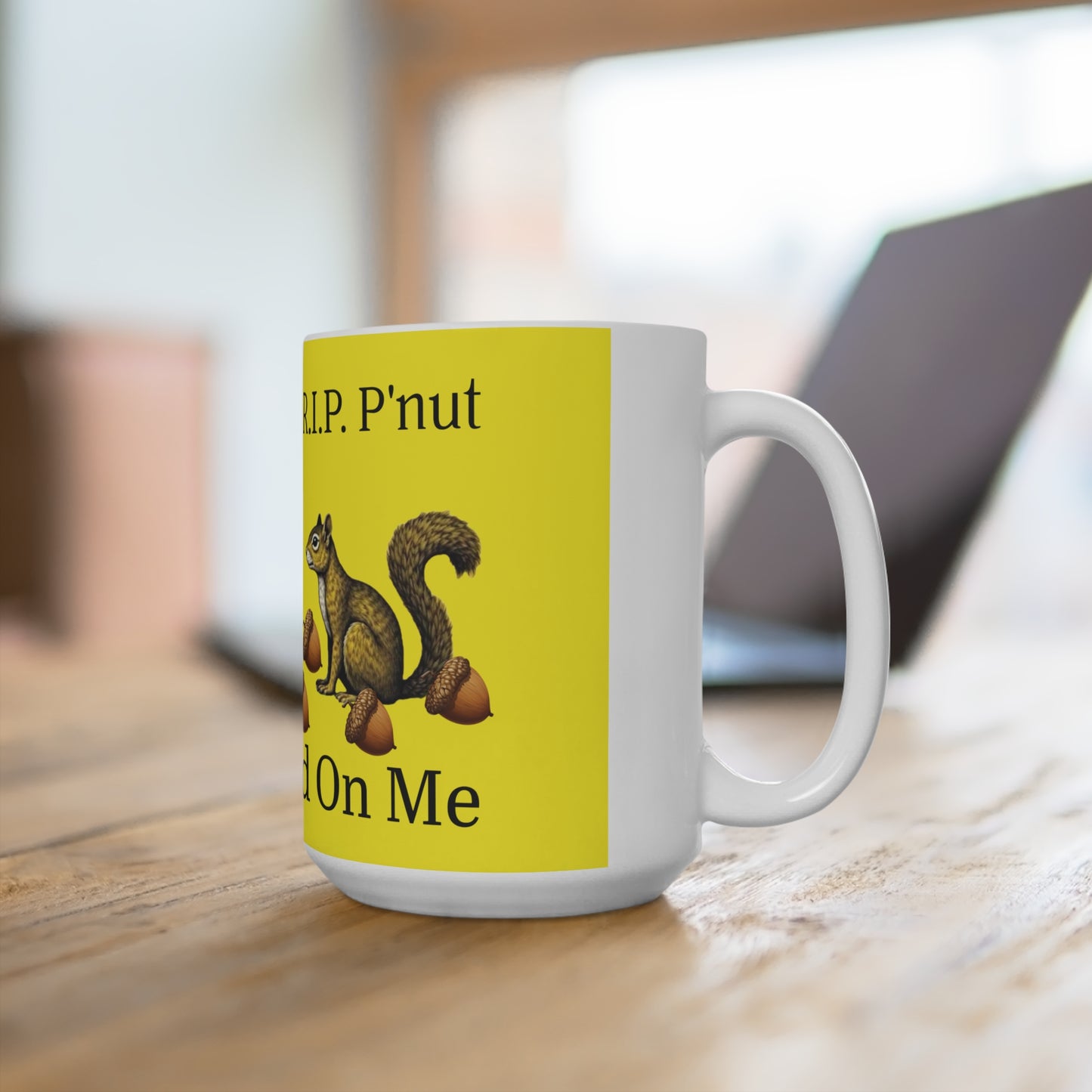 RIP P'nut the squirrel and Fred the raccoon Mug 15oz