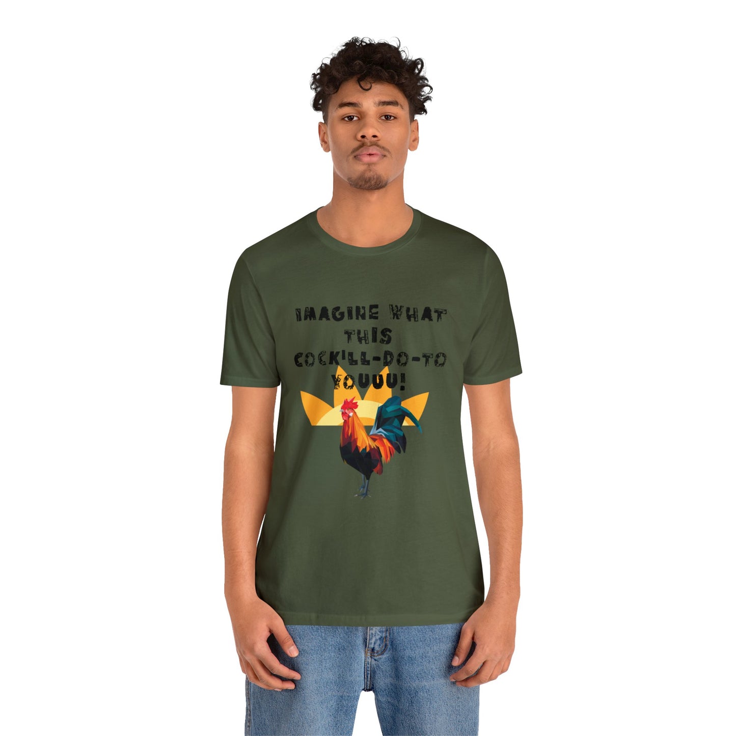 Rooster Adult Humor Men's Jersey Short Sleeve Tee