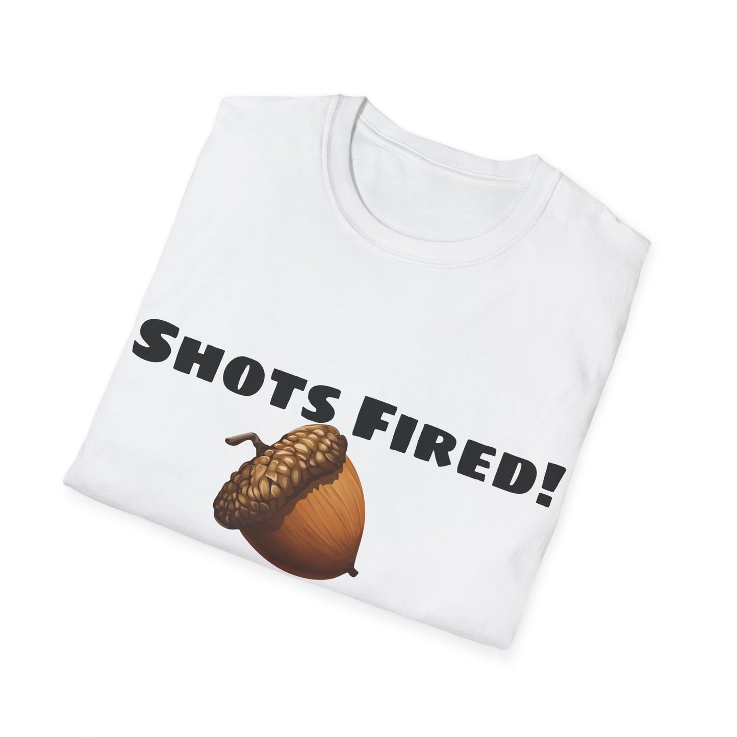 Shots Fired Acorn Minimalist Design Softstyle T-Shirt