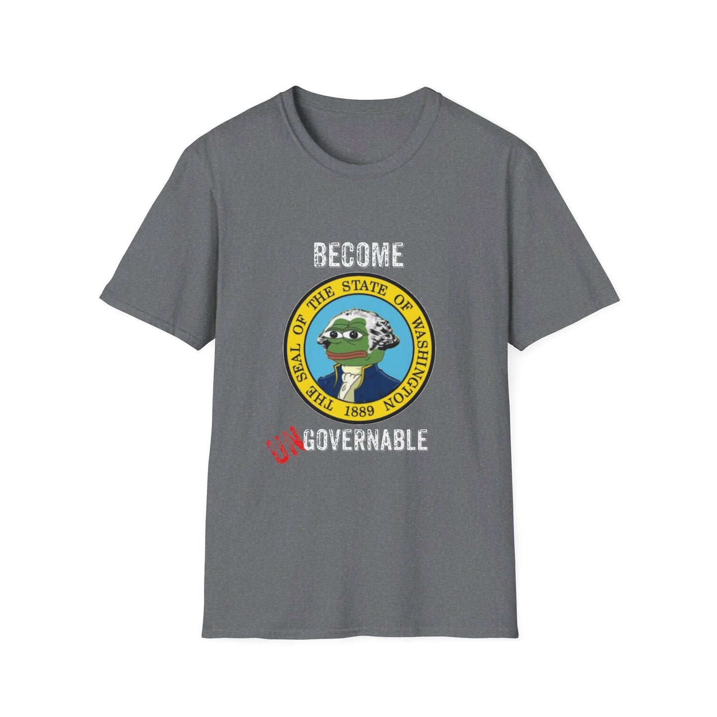 Become Ungovernable Washington Seal with Pepe Softstyle T-Shirt