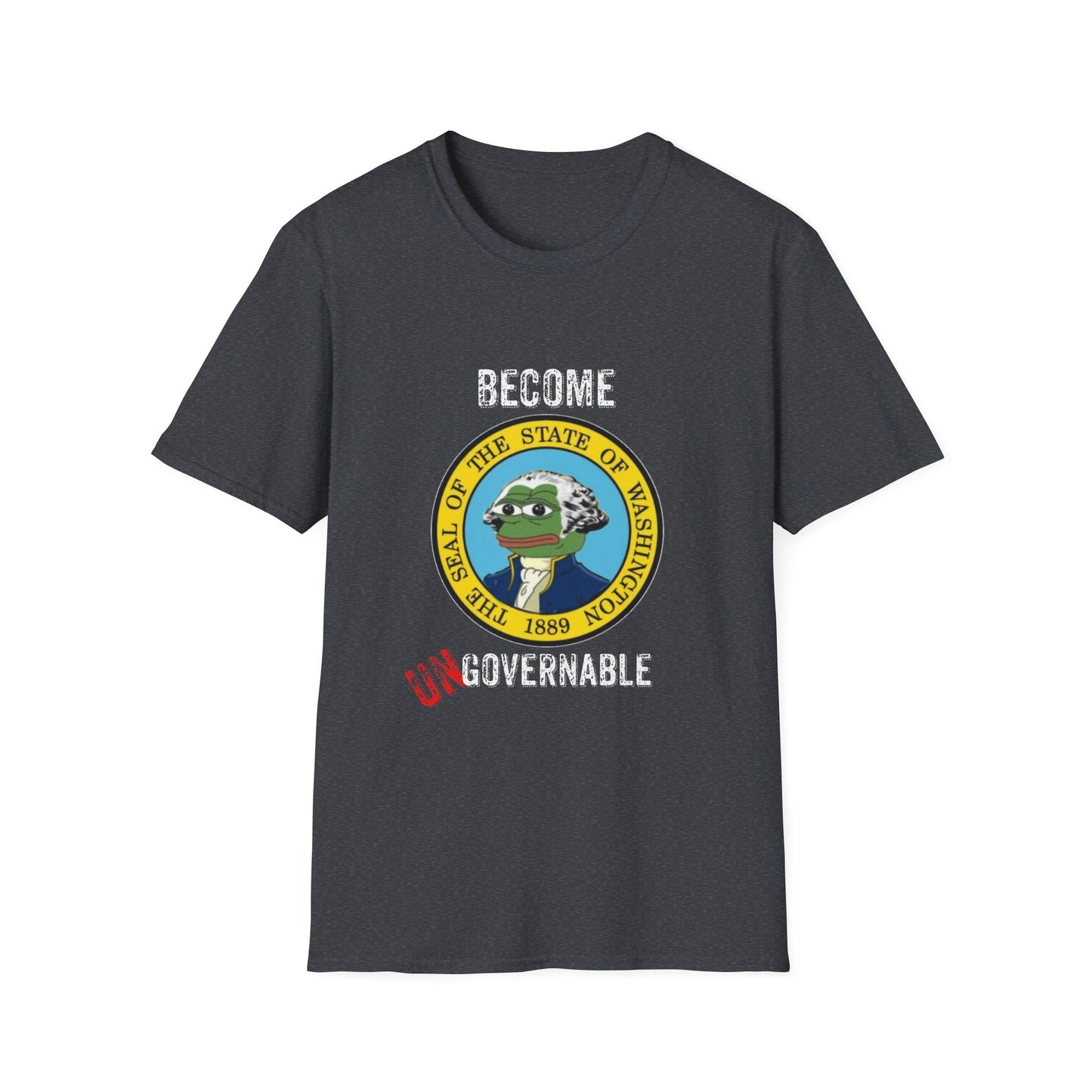 Become Ungovernable Washington Seal with Pepe Softstyle T-Shirt