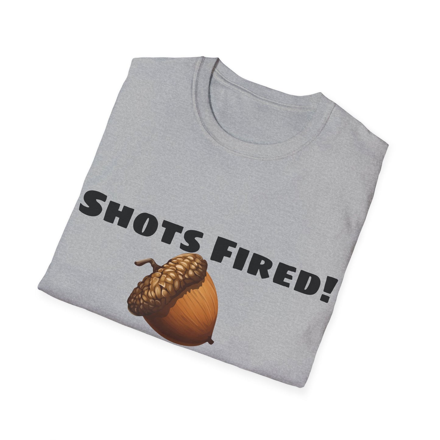Shots Fired Acorn Minimalist Design Softstyle T-Shirt