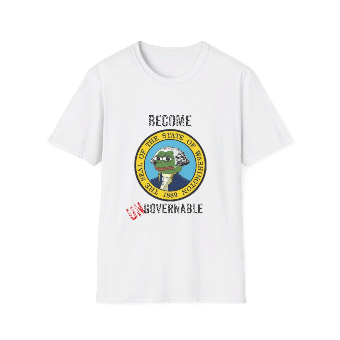 Become Ungovernable Washington Seal with Pepe Softstyle T-Shirt