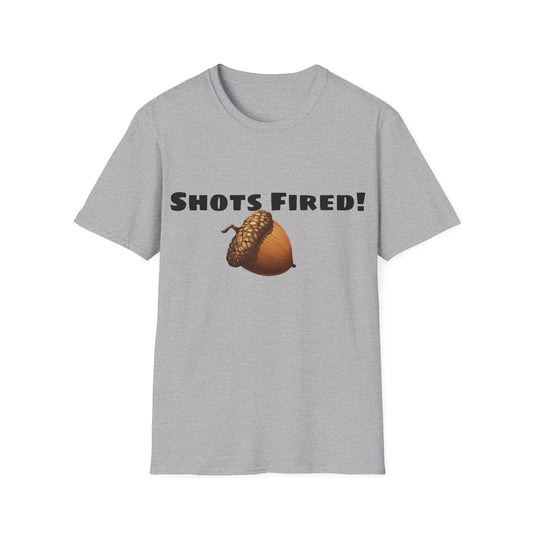 Shots Fired Acorn Minimalist Design Softstyle T-Shirt