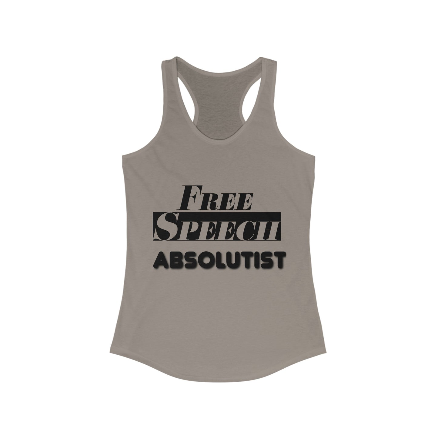 Free Speech Absolutist Women's Ideal Racerback Tank