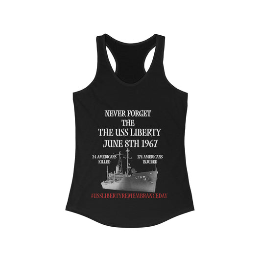 USS Liberty Remembrance Day Women's Ideal Racerback Tank
