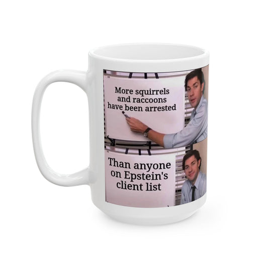 Mug - More Squirrels and Raccoons Arrested Than Epstein Clients Office Meme