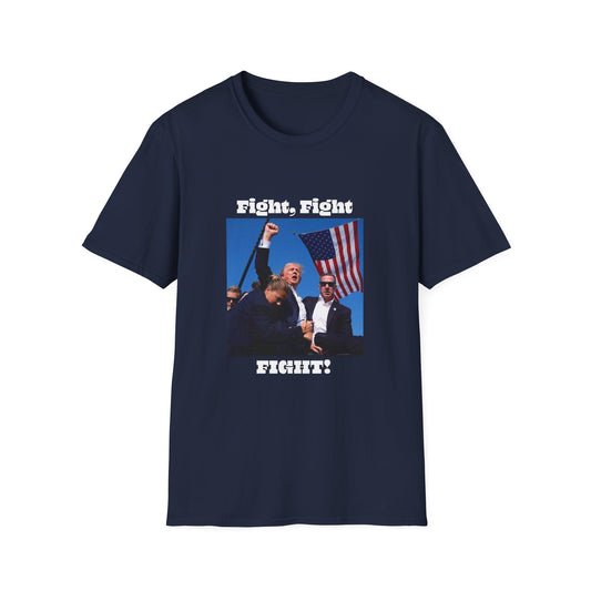 Trump Fight Fight Fight Softstyle T-Shirt in White Lettering