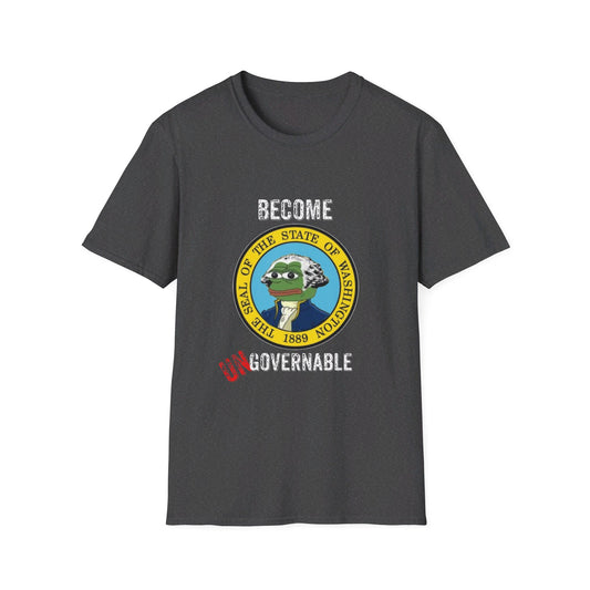 Become Ungovernable Washington Seal with Pepe Softstyle T-Shirt