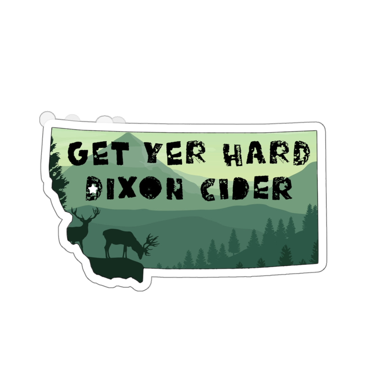 Get Yer Hard Dixon Cider Montana Stickers